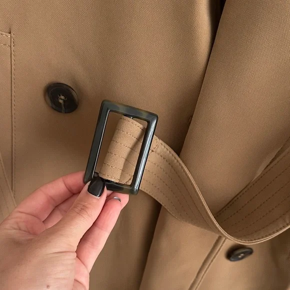 H&M Double-Breasted Brown Trench Coat - Picture 3 of 4